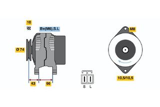BOSCH BX ΔΥΝΑΜΟ MAZDA BOSCH 0986045501