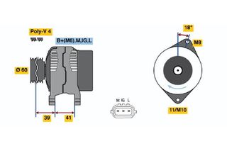 BOSCH BX ΔΥΝΑΜΟ TOYOTA BOSCH 0986045831