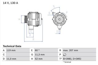 BOSCH BX ΔΥΝΑΜΟ SAAB BOSCH 0 986 046 020