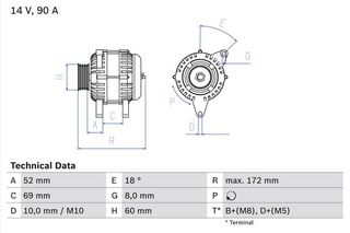BOSCH BX ΔΥΝΑΜΟ FIAT BOSCH 0 986 080 030