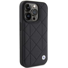 BMW Leather Quilted case for iPhone 15 Pro Max - black-thumb-3