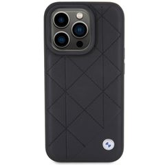 BMW Leather Quilted case for iPhone 15 Pro Max - black-thumb-2