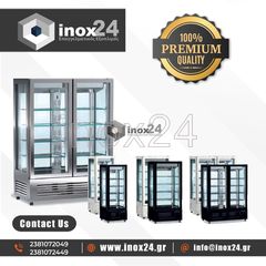 βιτρίνα ζαχαροπλαστείου 4 όψεων με 5 θέσεις-inox24-ΟΙ ΧΑΜΗΛΟΤΕΡΕΣ ΤΙΜΕΣ ΣΕ ΟΛΗ ΤΗΝ ΕΛΛΑΔΑ