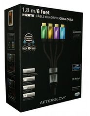 PDP Quad HDMI Cable 6' AfterGlow (Green/Gold/Lilac/Blue) / PlayStation 5
