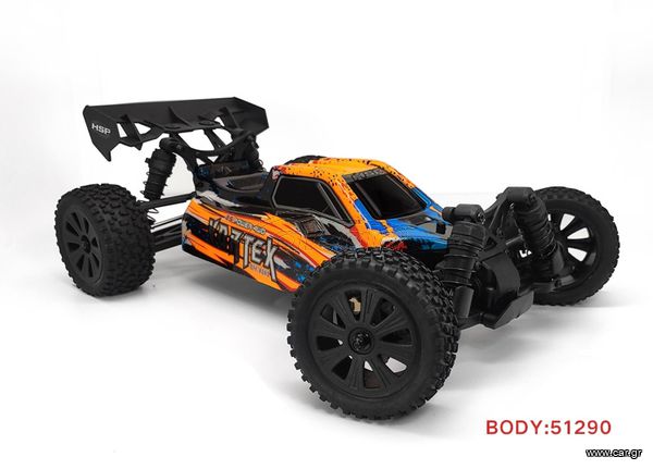 Off-Road Hsp 2024 Vortex 1/10 2.4 GHz Brushed Buggy RTR (Orange)