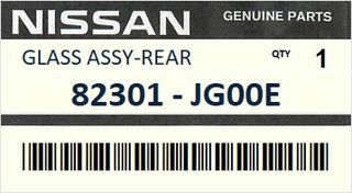 Κρύσταλλο πόρτας πίσω αριστερό NISSAN X-TRAIL T31 2007-2014 ENGINE  #82301JG00E