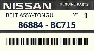 Ζώνη ασφαλείας συνοδηγού NISSAN MICRA K12 3ΠΟΡΤΟ 2005-2010 ENGINE ΜΑΥΡΟ ΧΡΩΜΑ #86884BC715