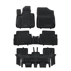 Λαστιχένια πατάκια Hyundai Santa Fe Hybrid version 7 passenger, 4x4 (2020+) τύπου σκαφάκι - 4τμχ., Rezaw Plast
