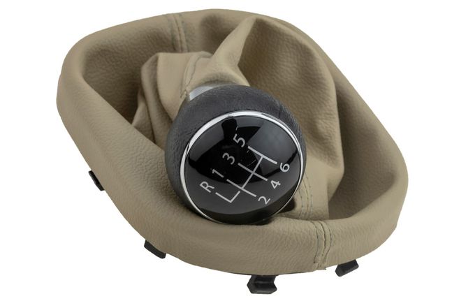 Πόμολο ταχυτήτων με φούσκα 6 ταχύτητες μπεζ για  VW CADDY II 2004- 2010,TOURAN 2003- 2011