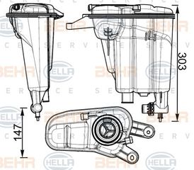 TOPRAN 116 680 001 - expansion tank, coolant