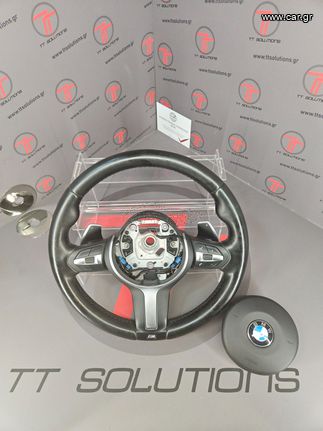 BMW F20, F21, F22, F23, F30, F34, F35, F32, F36 Σπορ τιμόνι Μ δέρμα με paddles 32307848338