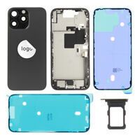 For iPhone/iPad (AP16PM0024BPSP) Rear Cover (Pulled A) incl. small parts - Black, For iPhone 16 Pro Max