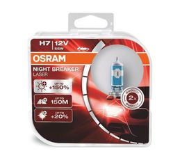 OSRAM ΣΕΤ 2 ΛΑΜΠEΣ H7 12V 55W NIGHT BREAKER LASER +150% ΠΕΡΙΣΣΟΤΕΡΟ ΦΩΣ