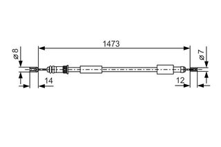 BOSCH ΝΤΙΖΑ ΧΕΙΡΟΦΡΕΝΟΥ PEUGEOT BOSCH 1987477270