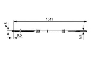 BOSCH ΝΤΙΖΑ ΧΕΙΡΟΦΡΕΝΟΥ VAG BOSCH 1 987 477 284