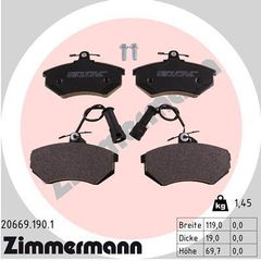 ZIMMERMANN ΔΙΣΚΟΦΡΕΝΑ VAG ZIMMERMANN 20669.190.1