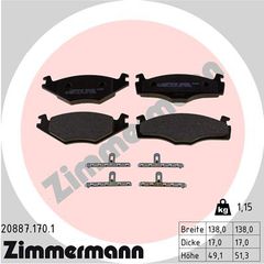 ZIMMERMANN ΔΙΣΚΟΦΡΕΝΑ VAG ZIMMERMANN 20887.170.1