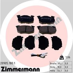 ZIMMERMANN ΔΙΣΚΟΦΡΕΝΑ PSA ZIMMERMANN 20905.180.1