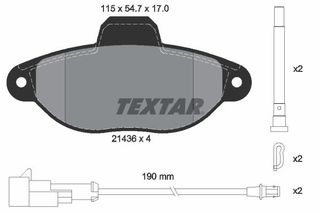 TEXTAR ΔΙΣΚΟΦΡΕΝΑ FORD TEXTAR 2143609