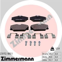 ZIMMERMANN ΔΙΣΚΟΦΡΕΝΑ RENAULT ZIMMERMANN 23172.180.1