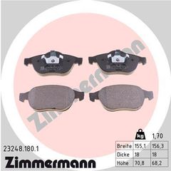 ZIMMERMANN ΔΙΣΚΟΦΡΕΝΑ RENAULT ZIMMERMANN 23248.180.1