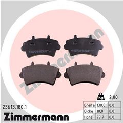 ZIMMERMANN ΔΙΣΚΟΦΡΕΝΑ RENAULT ZIMMERMANN 23613.180.1