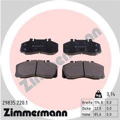 ZIMMERMANN ΔΙΣΚΟΦΡΕΝΑ MERCEDES ZIMMERMANN 29835.220.1