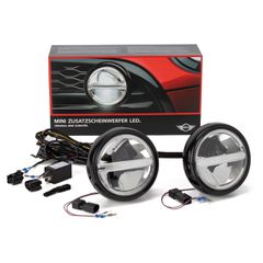Αυθεντικό MINI Σετ Πρόσθετων LED Προβολέων Μαύρου Χρώματος για One, Cooper, S, JCW F54, F55, F56, F57, R55, R56, R57, R58 και R59