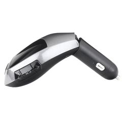 FM Transmitter X5 Με Bluetooth Microsd Και Οθόνη LCD 12 Volt Μαύρο/Ασημί 1 Τεμάχιο-thumb-1