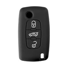 Κάλυμμα κλειδιού σιλικόνης Fiat/Lancia/Citroen/Peugeot Type-1 μαύρο 1τμχ