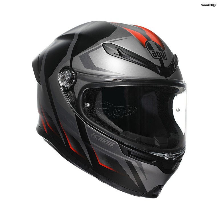 AGV K6 S E2206 – KARVE MATT BLACK/GREY/RED