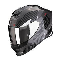 ΚΡΑΝΟΣ ΜΗΧΑΝΗΣ SCORPION EXO-R1 EVO AIR FINAL DARK SILVER BLACK WHITE