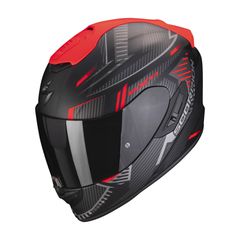 ΚΡΑΝΟΣ ΜΗΧΑΝΗΣ SCORPION EXO-1400 EVO AIR SHELL MAT BLACK RED