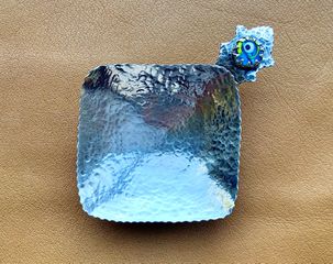 Μπωλ Πιατάκι από Σφυρήλατο Ασήμι 900 με Μάτι