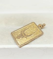 Μενταγιόν χρυσός Κ14 ζώδιο Ταύρος Α9086 ΤΙΜΗ 170 ΕΥΡΩ