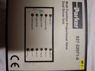PARKER 027-22071-0 MULTI FUNCTION PROPORTIONAL VALVE DUAL DRIVER UNIT   “Used but Very Good and Working Condition”