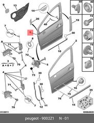ΠΟΡΤΑ 3Π ΔΕΞ. P307 , 9004S5