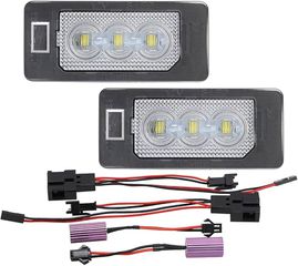 Prasco 246065 Led Φαναράκια Πινακίδας Για Audi A4 B8 / A5 B8 / Q5 8R / TT 8J / Skoda Yeti Fabia II Superb B6 Combi / VW Passat B6 Combi Canbus Με 3 Led