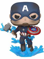 Funko Pop! Marvel: Avengers Endgame - Captain America With Broken Shield Mjolnir #573 Bobble-Head Vinyl Figure