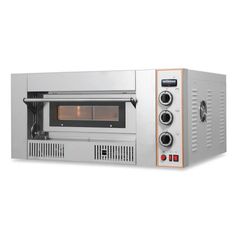 Φούρνος πίτσας μονός υγραερίου. Θερμοκρασία: 450°C. Χωρ/τα: 4 η 6 η 9 πίτσες Ø30cm. Ιταλίας. Διαστάσεις   ??x84x47,5