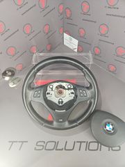BMW E8x, E9x, E84 X1 Σπορ τιμόνι M με αερόσακο, δέρμα και κουμπιά πολλαπλών χρήσεων 32307839114