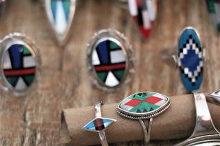 Χονδρική 25 ασημένια δαχτυλίδια χειροποίητα enamel indian Navajo από κλείσιμο καταστήματος