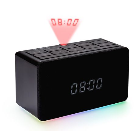 THOMSON Ξυπνητήρι CL300P με προβολέα ώρας, FM Radio, USB, LED, μαύρο
