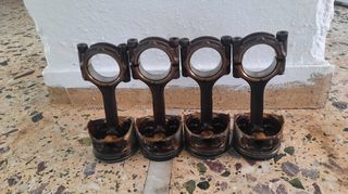 4 Έμβολα (πιστόνια) κομπλέ με μπιέλες για HYUNDAI ATOS με κωδικό κινητήρα G4HC 1.0i 12v 95'-98'