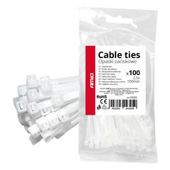 ΔΕΜΑΤΙΚΑ/ΔΕΤΙΚΑ ΚΑΛΩΔΙΩΝ TIE WRAP (ΤΑΙΡΑΠ) 2.5 x 100mm (ΛΕΥΚΟ) ΑΜΙΟ - 100 ΤΕΜ.