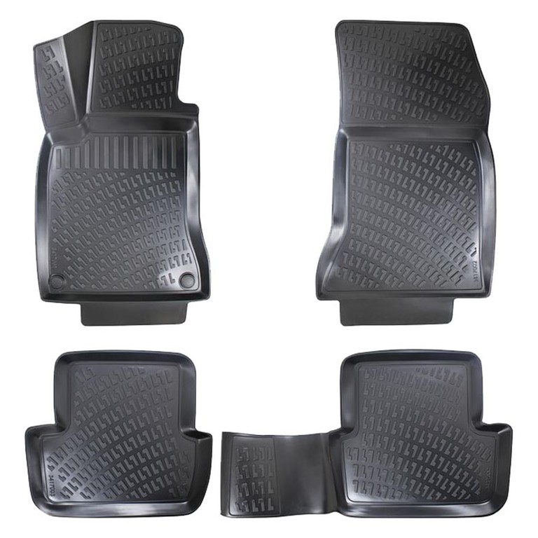 Πατάκια Σκαφάκια 3D Από Λάστιχο TPE Για Mercedes W176/W177/Β-CLΑSS W246/CLΑ/GLA Rizline 4 Τεμάχια Μαύρα