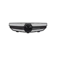 Μάσκα Για Mercedes-Benz CLK-Class W209 03-09 Amg Look Με Μονή Γρίλια Μαύρη Γυαλιστερή 1 Τεμάχιο-thumb-1