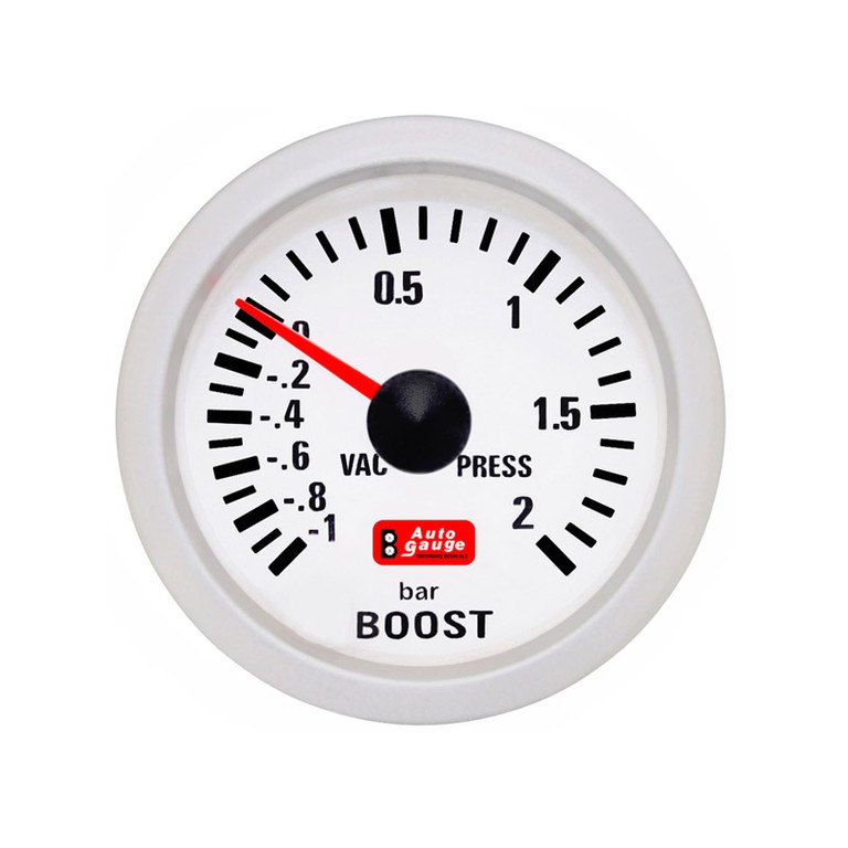 Μπαρόμετρο Boost Auto Gauge Λευκό 52mm 14226