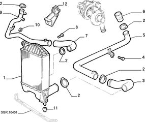 Fiat Punto GT Σωλήνας Turbo Intercooler Καινούργιος Γνήσιος- 7755675