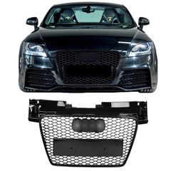 Μάσκα Για Audi TT 8J 06-14 TTRS Look Κυψελωτή Γυαλιστερό Μαύρο 1 Τεμάχιο